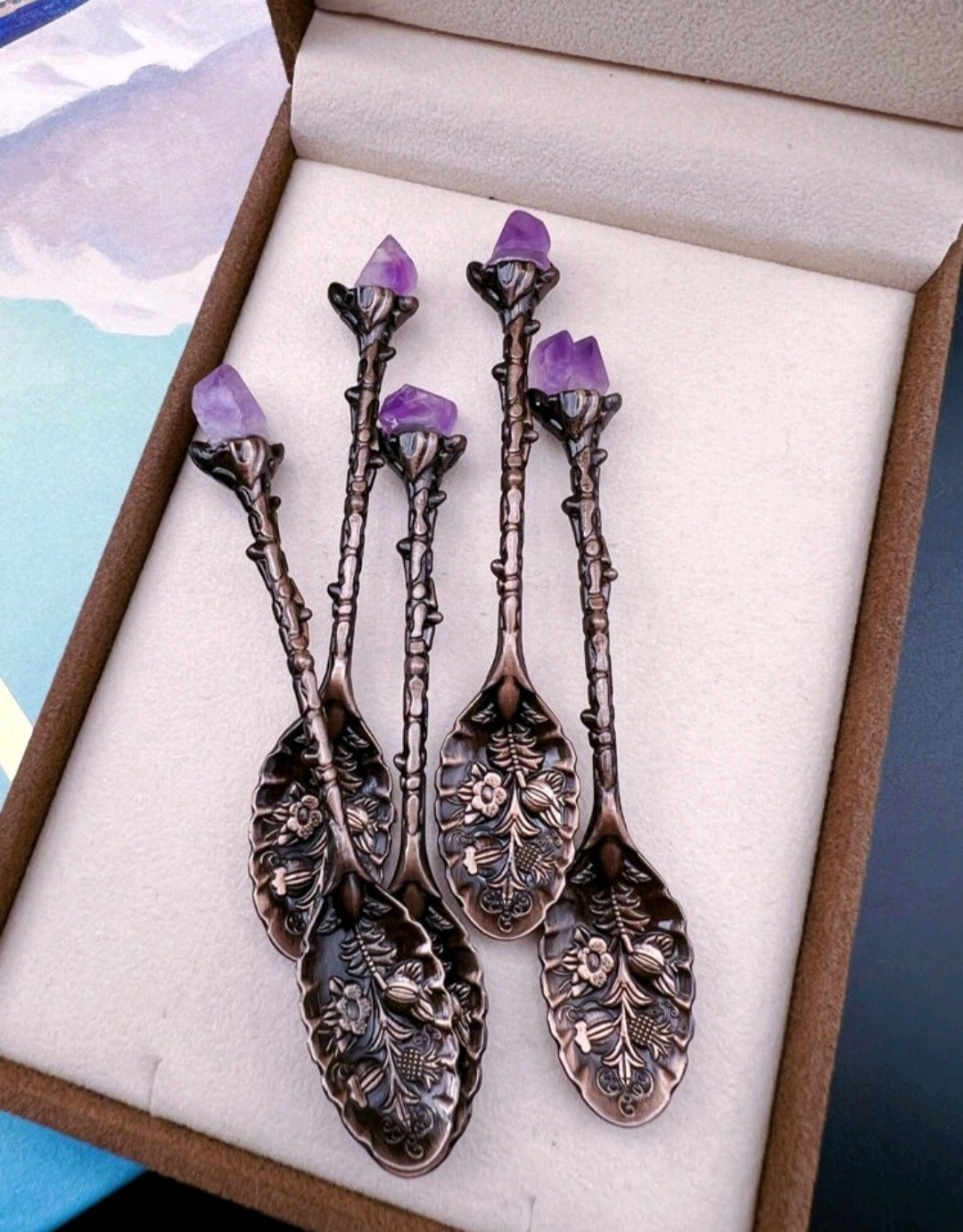 cuillère en amethyste