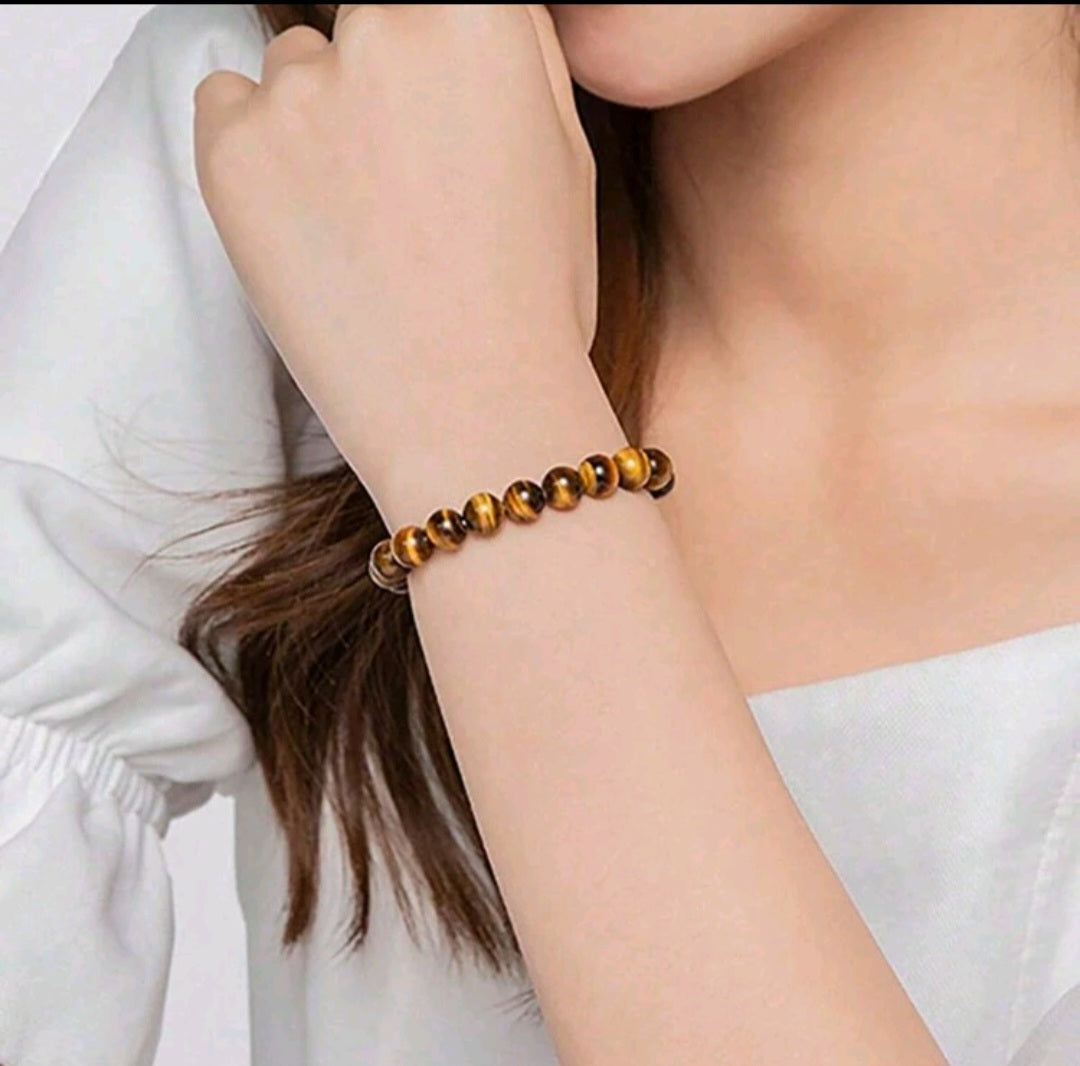 bracelet en pierre naturelle oeil de tigre