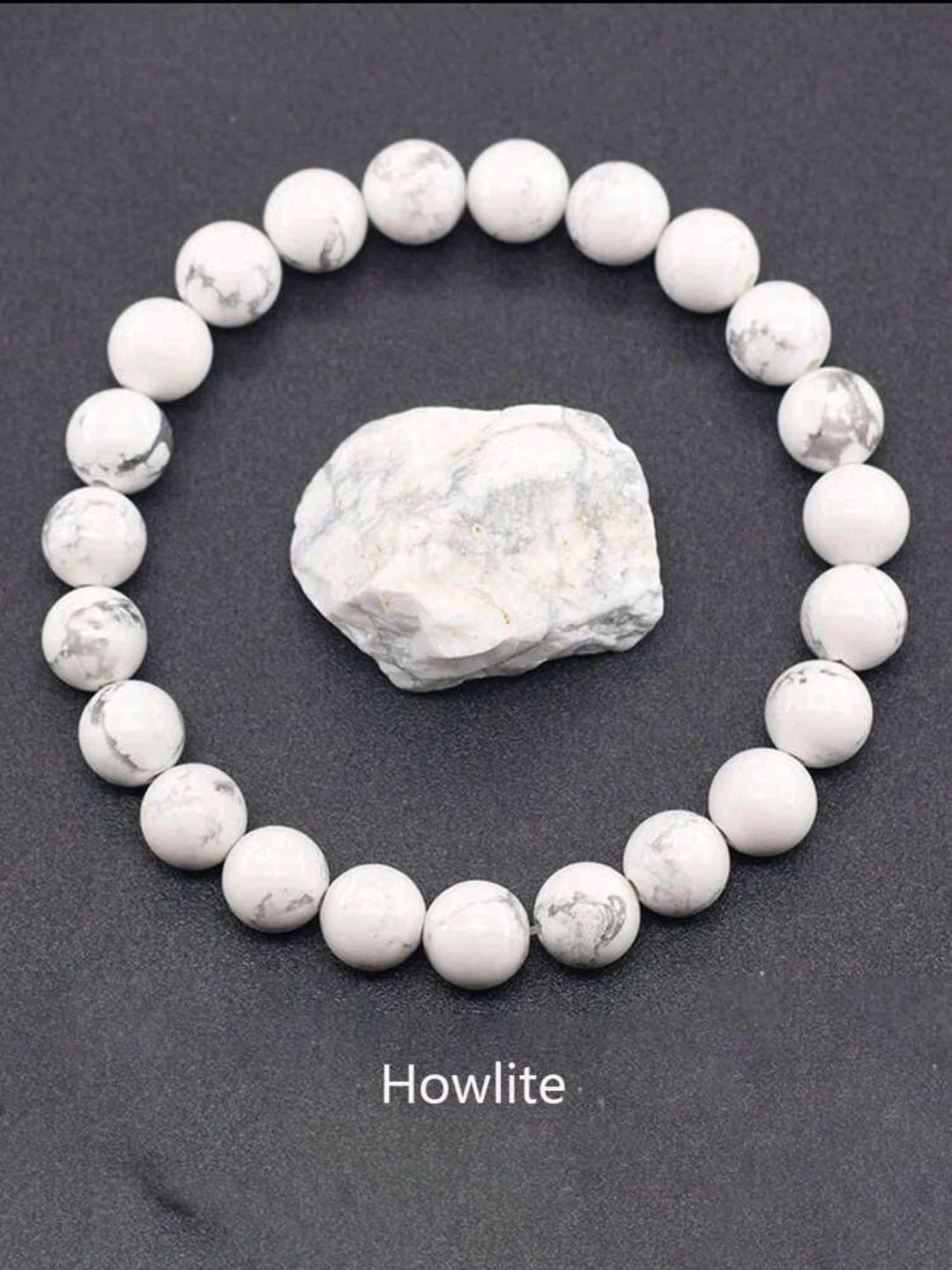 bracelet en pierre naturelle Howlite