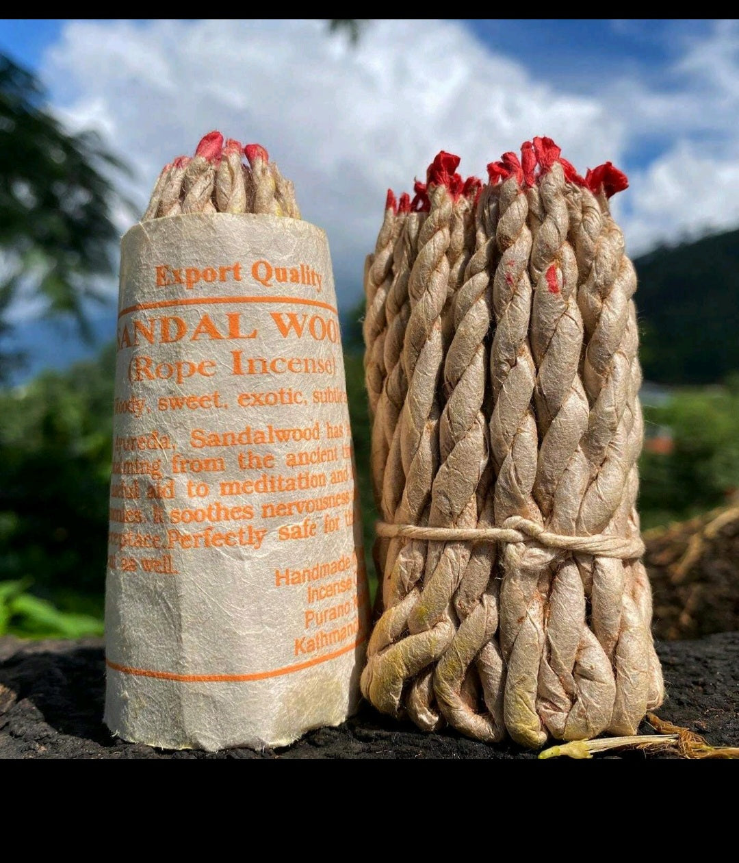 encens en corde bois de santal 40 pièces