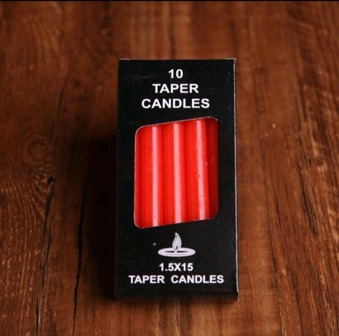 bougies de rituel rouge 10 pièces