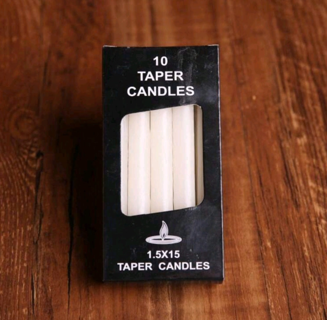 bougies de rituel blanches 10 pièces