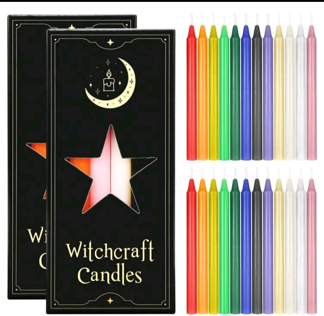 petites bougie de rituel 12 couleurs