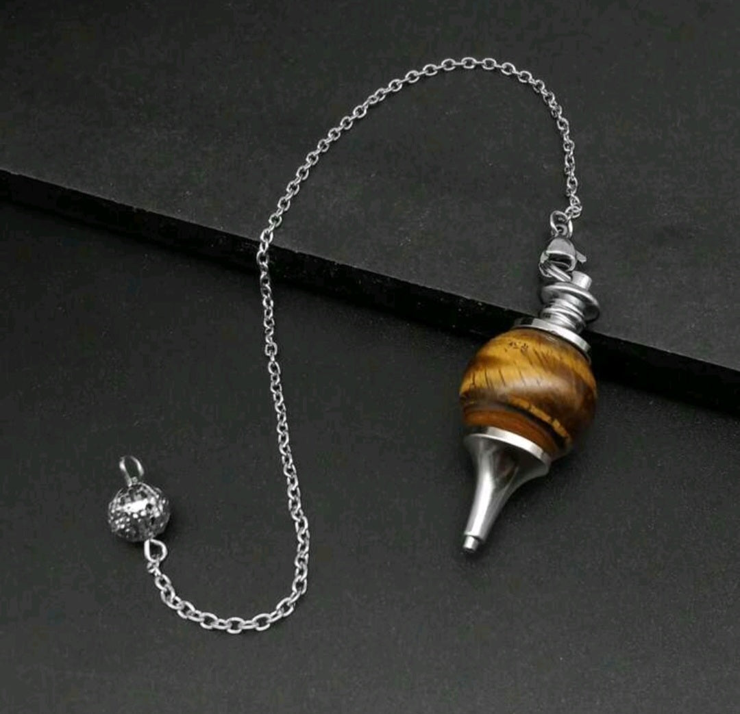 pendule divinatoire en oeil de tigre