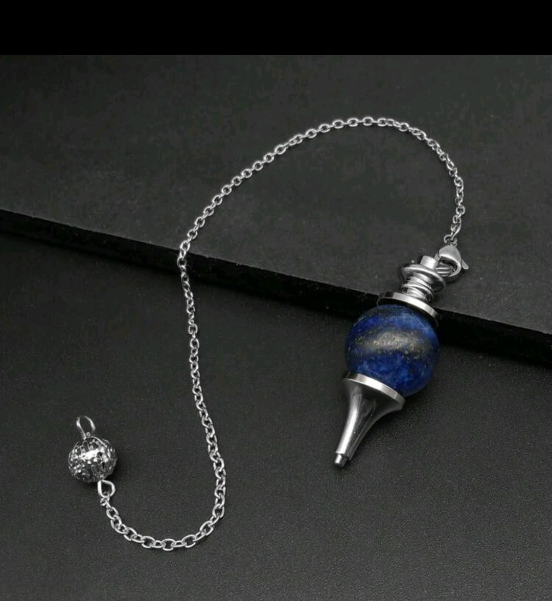 pendule divinatoire en lapis-lazuli