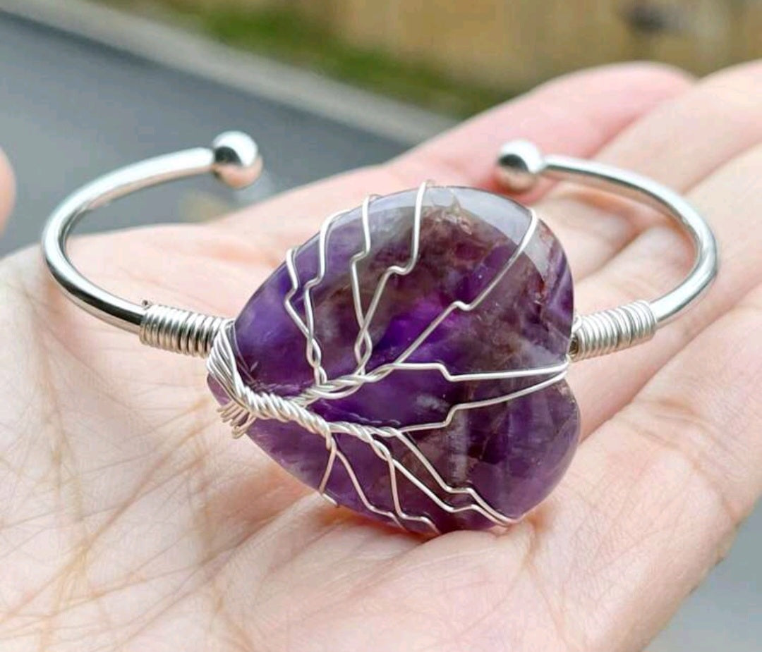 bracelet en amethyste