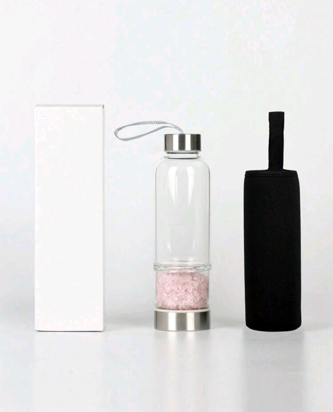 gourde d'energie en quartz rose