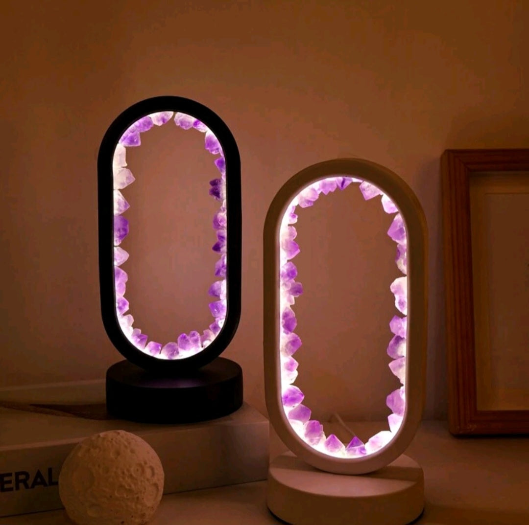 lampe led en améthyste