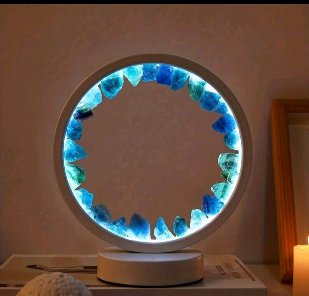 lampe led en célestite