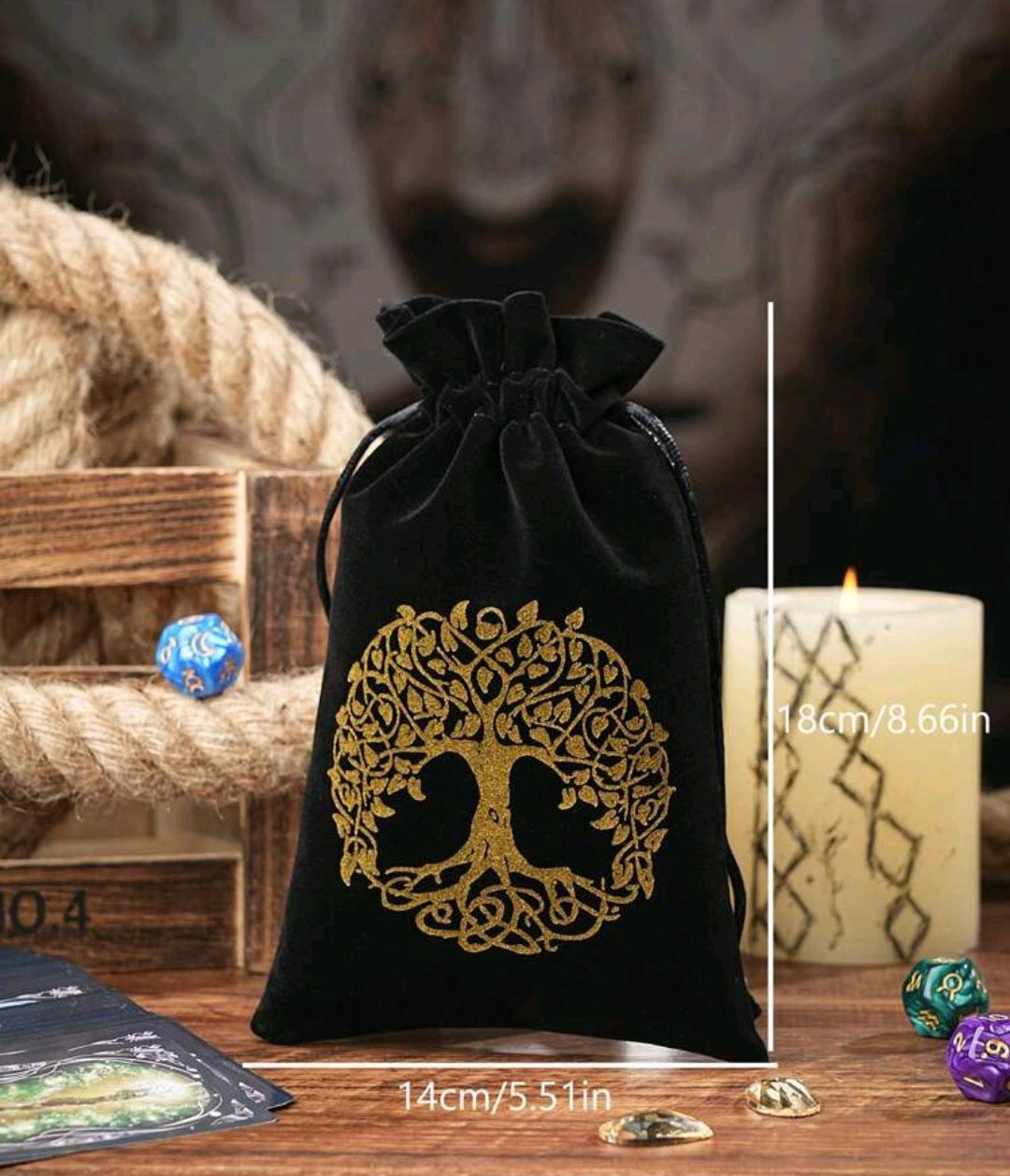 pochon pour cartes tarot