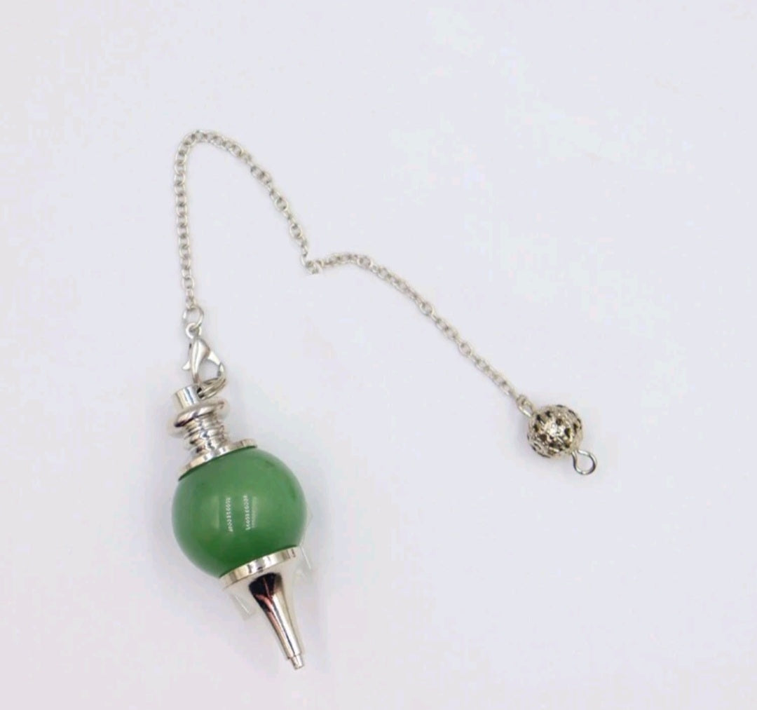 pendule divinatoire en aventurine verte