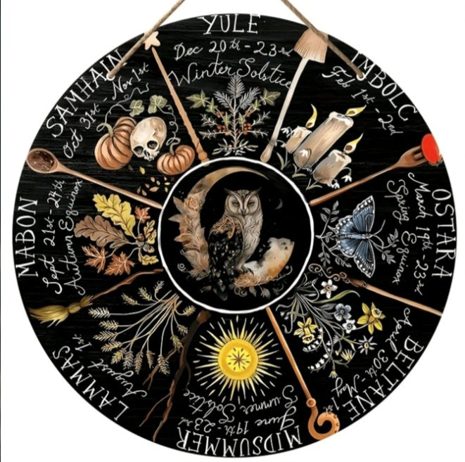 roue de l'année en bois