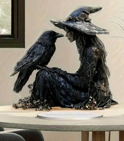 déco de table sorcière 15cm
