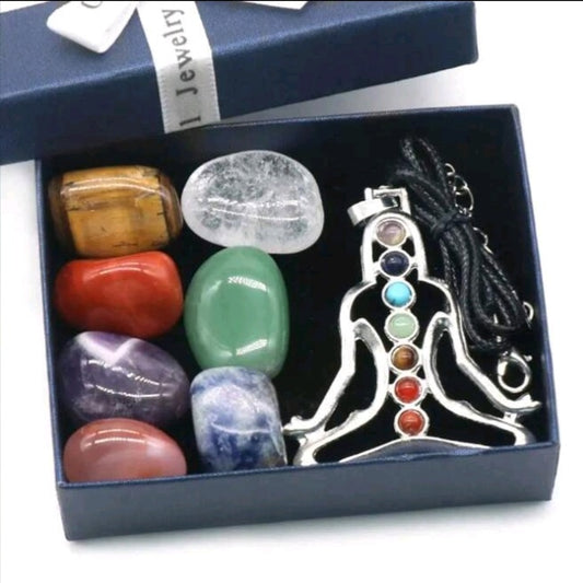 coffret des 7 chakras et pendentif