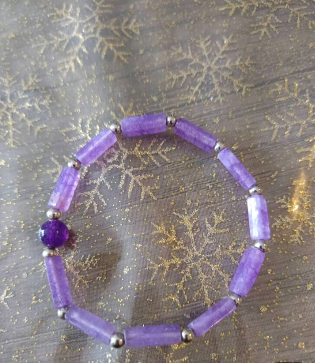 bracelet minceur en améthyste